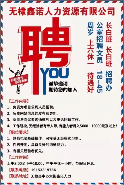 无棣易网最新招聘信息，学习变化，拥抱未来，成就自我发展之路